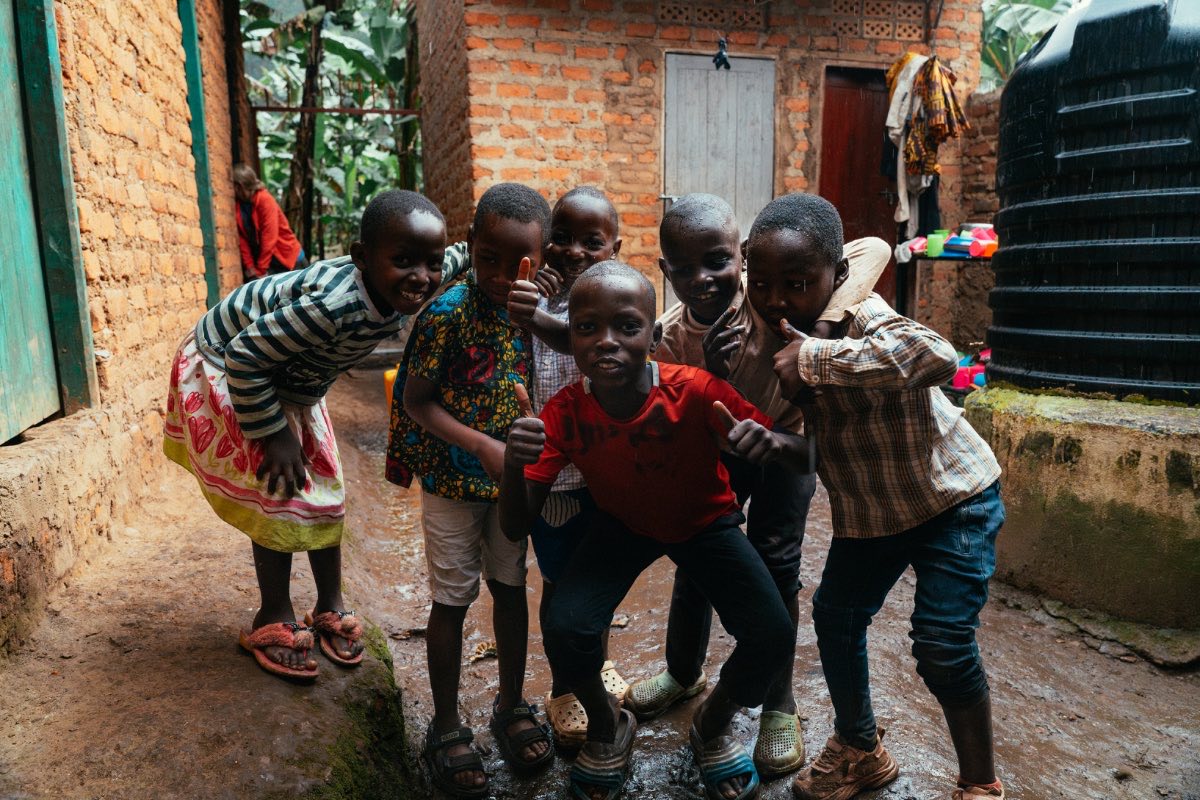 Children together at HopeKitchen Buhoma, Uganda – smiling and full of energy