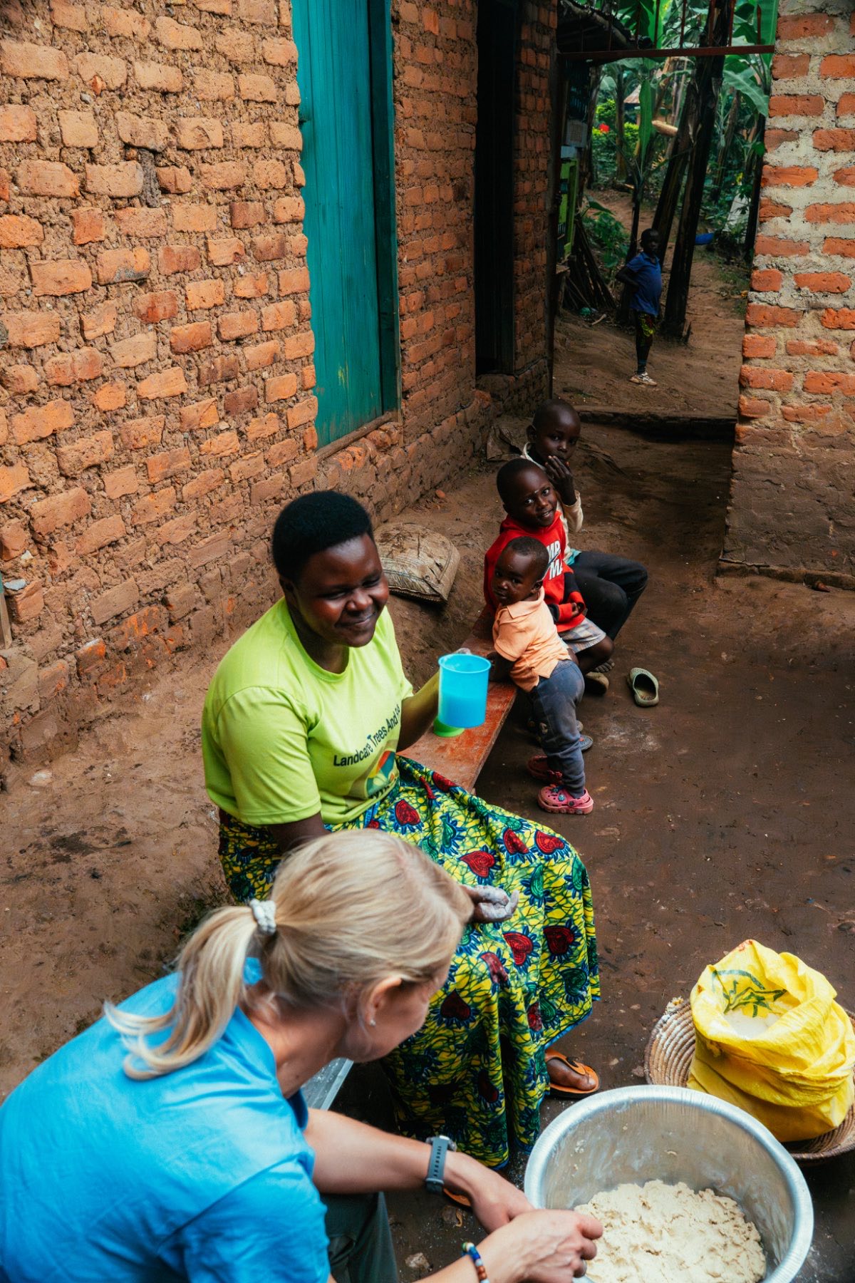 Children together at HopeKitchen Buhoma during a community visit